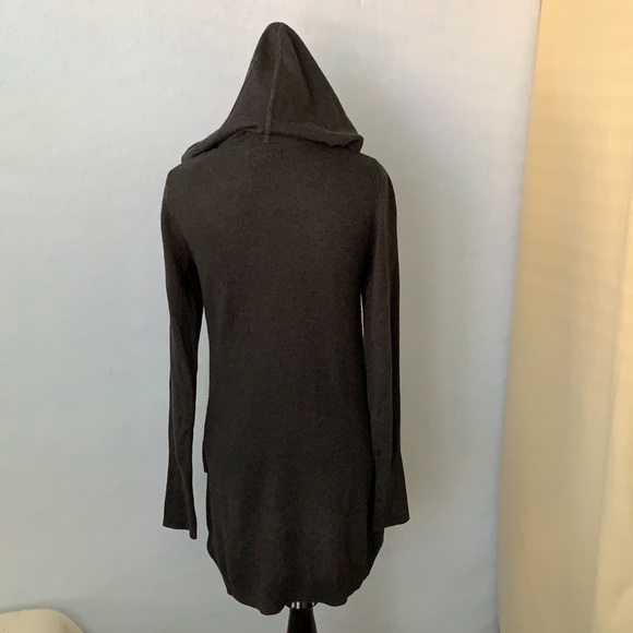 Dakini Dark Gray Hooded Long Sweater Dress - Picture 8 of 12